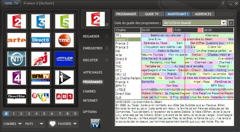 Ecran Maintenant d'adsl TV / FM