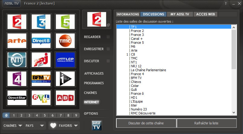 Liste des salles de discussion d'adsl TV / FM